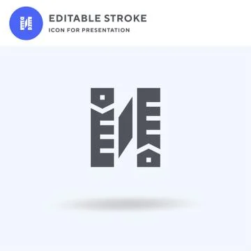 Measuring Tape icon vector, filled flat sign, solid pictogram isolated on white Illustrazione stock