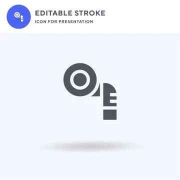Measuring Tape icon vector, filled flat sign, solid pictogram isolated on white Stock Illustration
