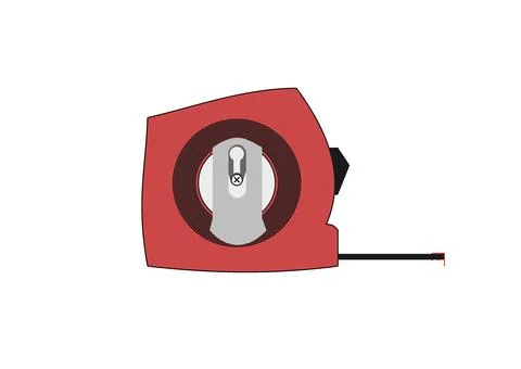 A Measuring tape isolated on white background Stock Illustration