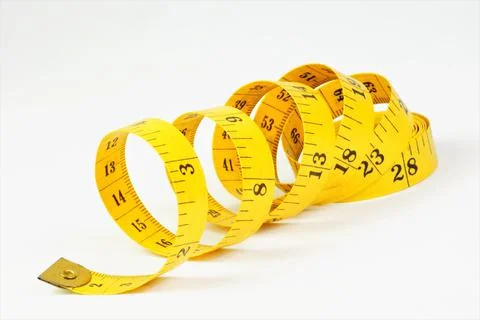 Measuring tape isolated on a white background. Stock Photos
