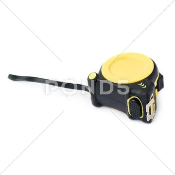 Measuring tape over isolated white background Stock Photos