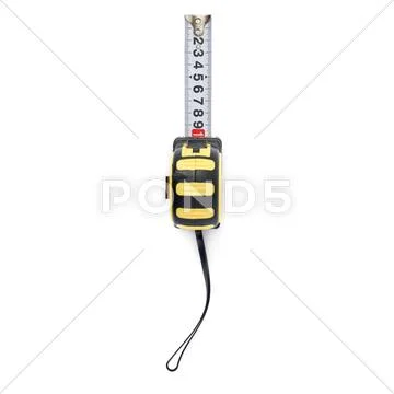 Measuring tape over isolated white background Stock Photos