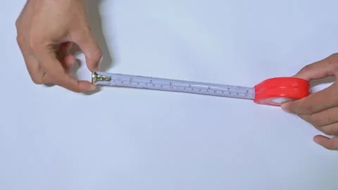 Measuring tape ruler isolated on white background Stock Footage 337136614