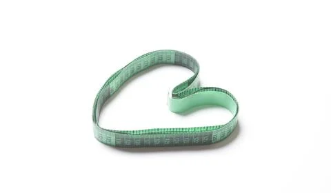 A measuring tape in the shape of a heart Stock Photos