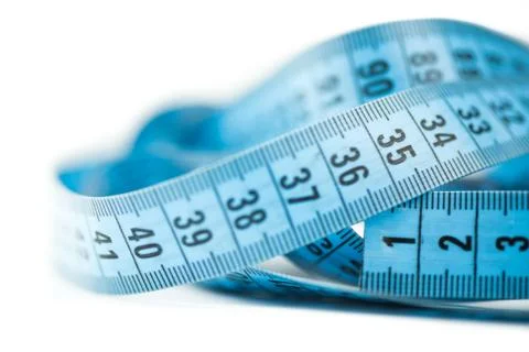 Measuring tape of the tailor - macro Stockfoto's