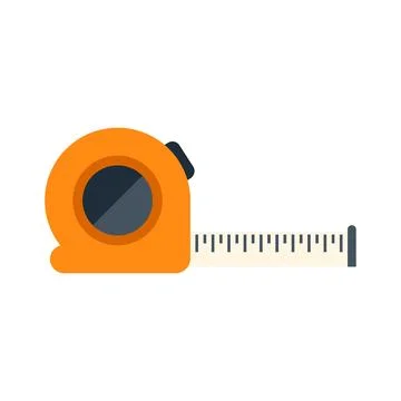 Measuring tape tool for construction and length measurement Stock Illustration