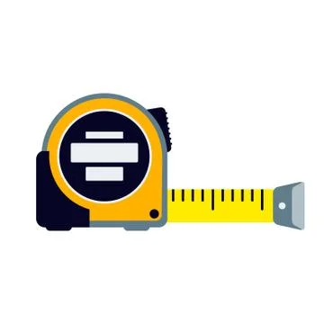 Measuring tape tool. Flat vector illustration on white background. Stock Illustration