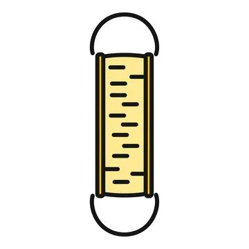 Measuring tape tool icon for construction concept Stock Illustration