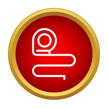 Measuring tape tool icon for construction concept Stock Illustration
