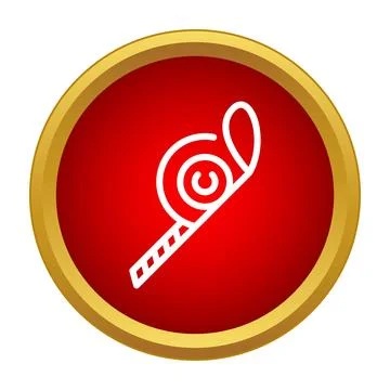 Measuring tape tool icon for measurement and tailoring Stock Illustration