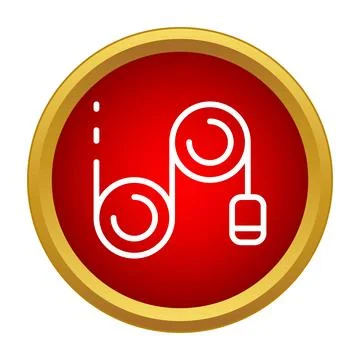 Measuring tape tool icon measuring length distance Stock Illustration