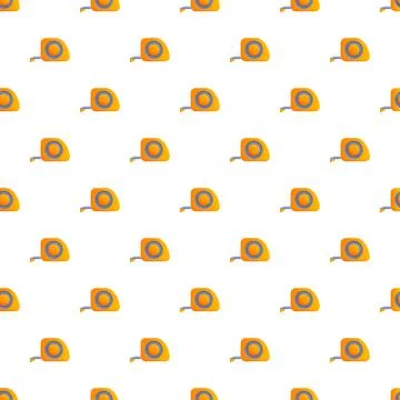 Measuring tape tool pattern creating seamless background Stock Illustration