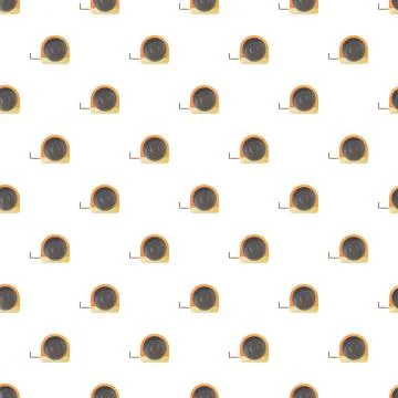 Measuring tape tools creating seamless pattern over white background Stock Illustration