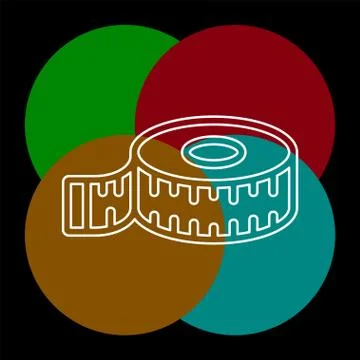 Measuring tape vector icon Stock Illustration