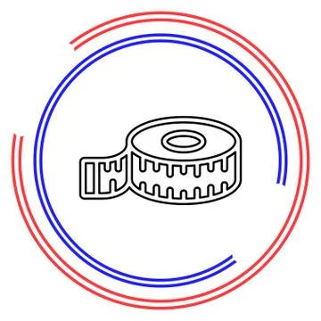 Measuring tape vector icon Stock Illustration