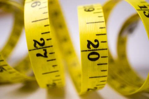 Measuring tape on white background Stock Photos