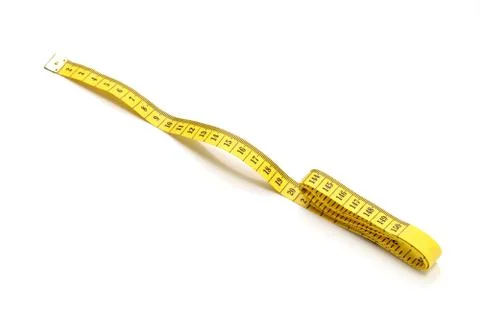 Measuring tape on white background Stock Photos