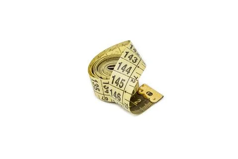 A measuring tape on white Stock Photos