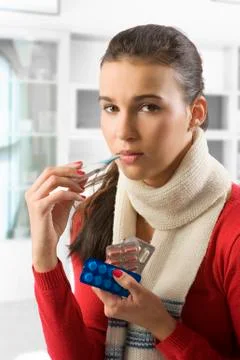 Measuring temperature Stock Photos