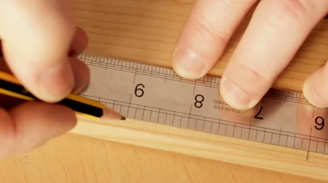 Measuring Timber Stock Footage 11019209