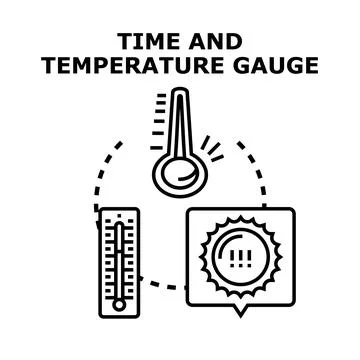 Measuring time and temperature weather conditions 스톡 일러스트