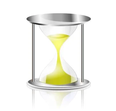 Measuring time with hourglass Stock Illustration