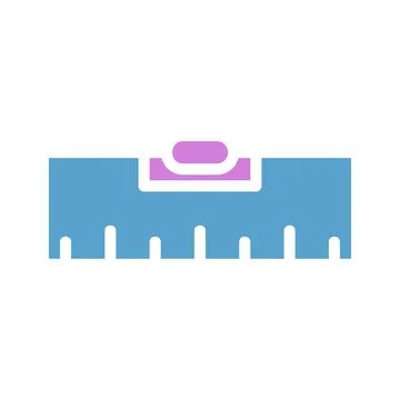 Measuring tool with blue and purple color elements Stockillustratie