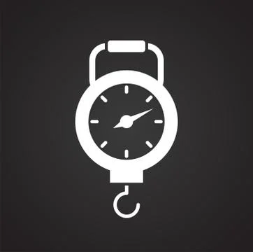 Measuring tool icon on background for graphic and web design. Simple Stock Illustration