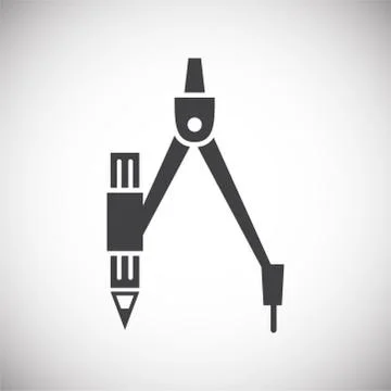 Measuring tool icon on background for graphic and web design. Simple 스톡 일러스트