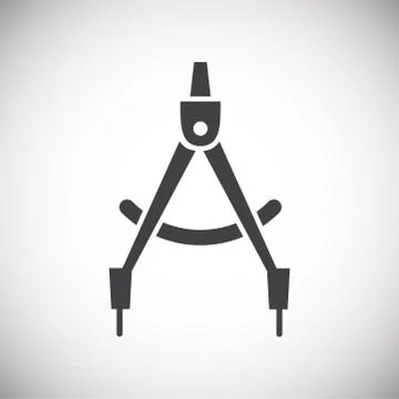 Measuring tool icon on background for graphic and web design. Simple Stock Illustration