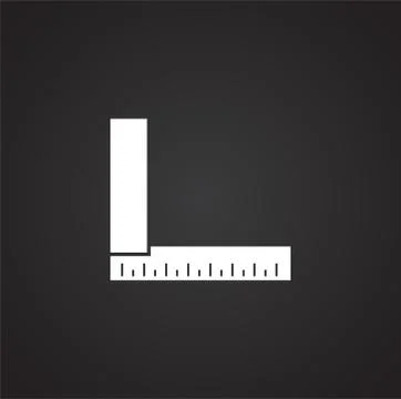 Measuring tool icon on background for graphic and web design. Simple 스톡 일러스트