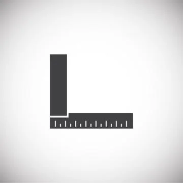 Measuring tool icon on background for graphic and web design. Simple Ilustração Stock