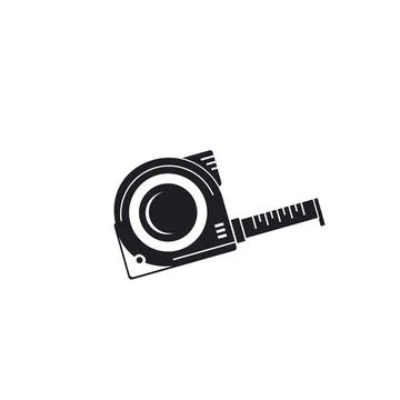 Measuring tool logo illustration, meter roll Stock Illustration