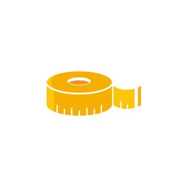 Measuring tool logo illustration, meter roll Stock Illustration