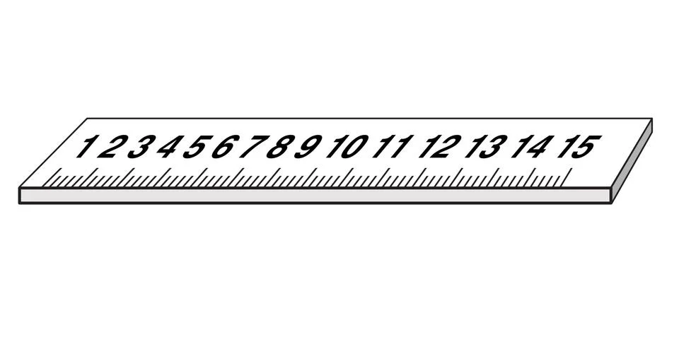 Measuring tool. Ruler for school Stock Illustration