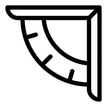 Measuring tool showing protractor for geometry and engineering Stock Illustration
