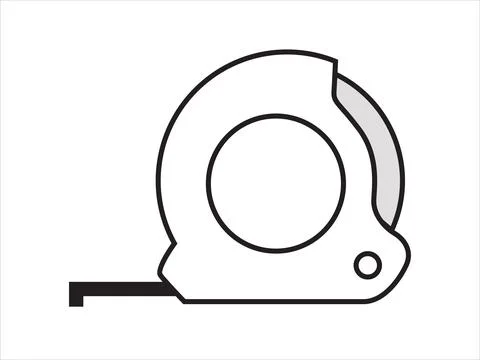 Measuring tool. Tape measure Illustrazione stock