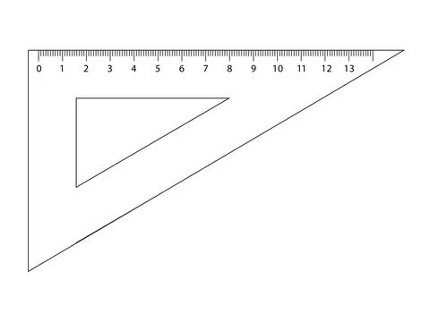 Measuring tool. Triangle Ruler Stock Illustration