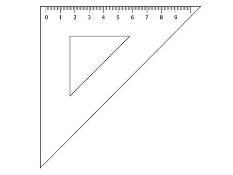 Measuring tool. Triangle Ruler Stock Illustration