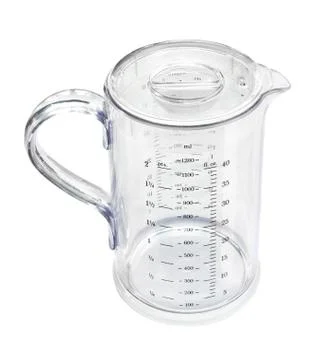 Measuring transparent jug Stock Photos