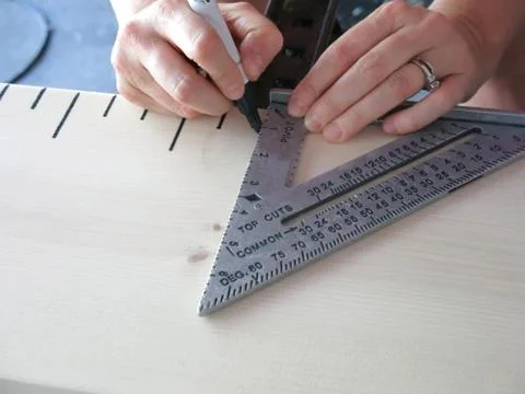 Measuring triangle Stock Photos