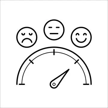 Measuring user and customer satisfaction. Vector icon illustration Stock Illustration