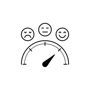 Measuring user and customer satisfaction. Vector icon illustration Stock Illustration