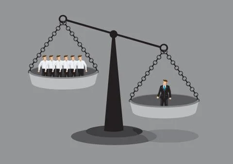 Measuring Value of Human Resource Vector Illustration Stock Illustration