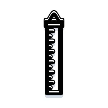 Measuring vertical bar icon with increment markers Stock Illustration
