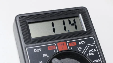 Measuring voltage with multimeter Stock Footage 34947447