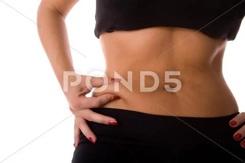 Measuring waist Stock Photos