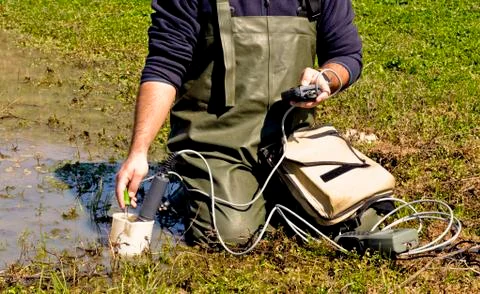 Measuring water quality Stock Photos