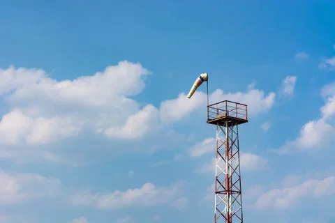 Measuring wind force and direction using a cone Stock Photos