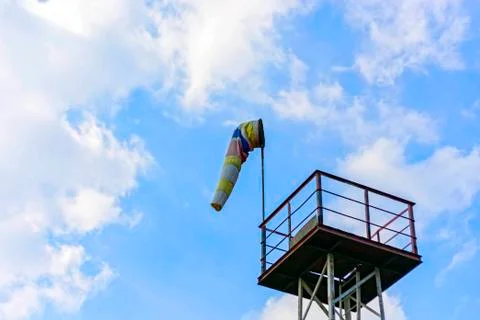 Measuring wind force and direction using a cone Stock Photos